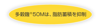 多穀麹<sup>®</sup>50Mは、脂肪蓄積を抑制